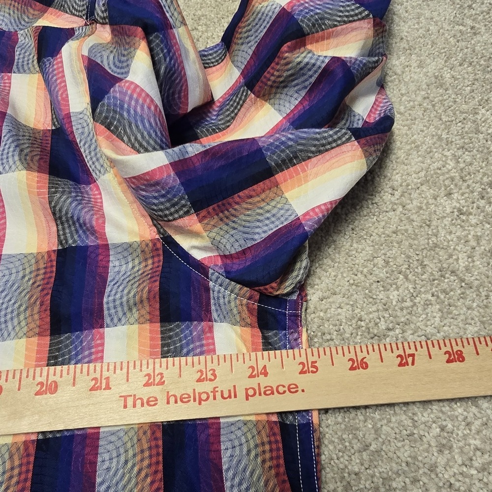 Robert Graham Bright Plaid Hypnotic Swirl Shirt Multicolor Contrast Flip Cuff XL - Picture 9 of 9